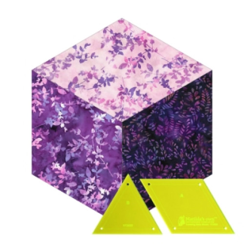 Matilda's own Tumbling Baby Blocks patchwork quilting template set, 2 pieces